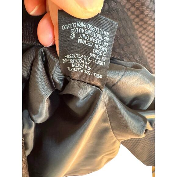 Tahari Arthur S. Levine Women’s Blazer Jacket 16 Black Geometric Button Front - Picture 4 of 8